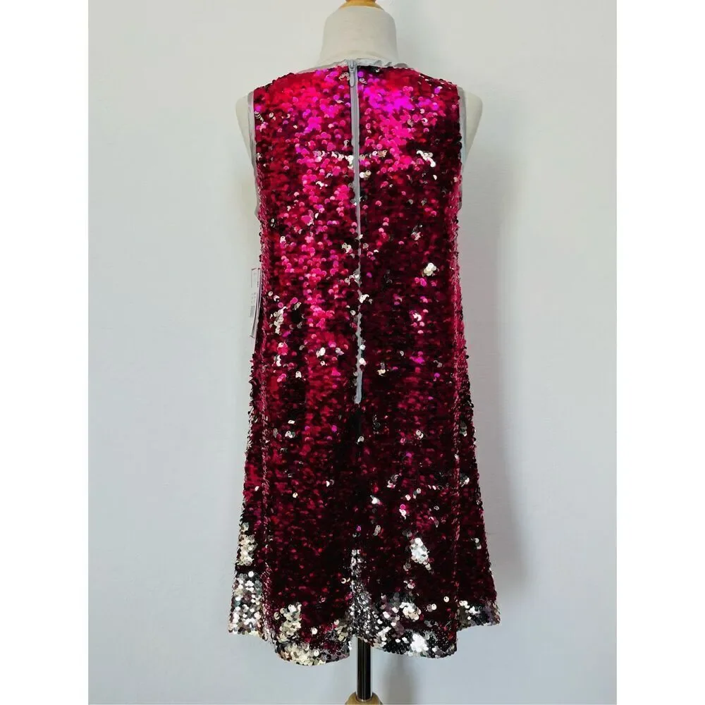 NEW Lavender by Us Angels Girls 7/8 Reversable Sequin Sleeveless Party Dress
